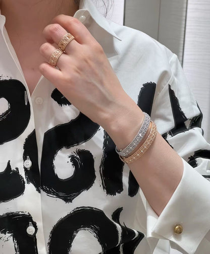 [⭐Veyra]2026 WOVEN-PATTERN BRACELET SET WITH FULL DIAMOND INLAY THREE-COLORS