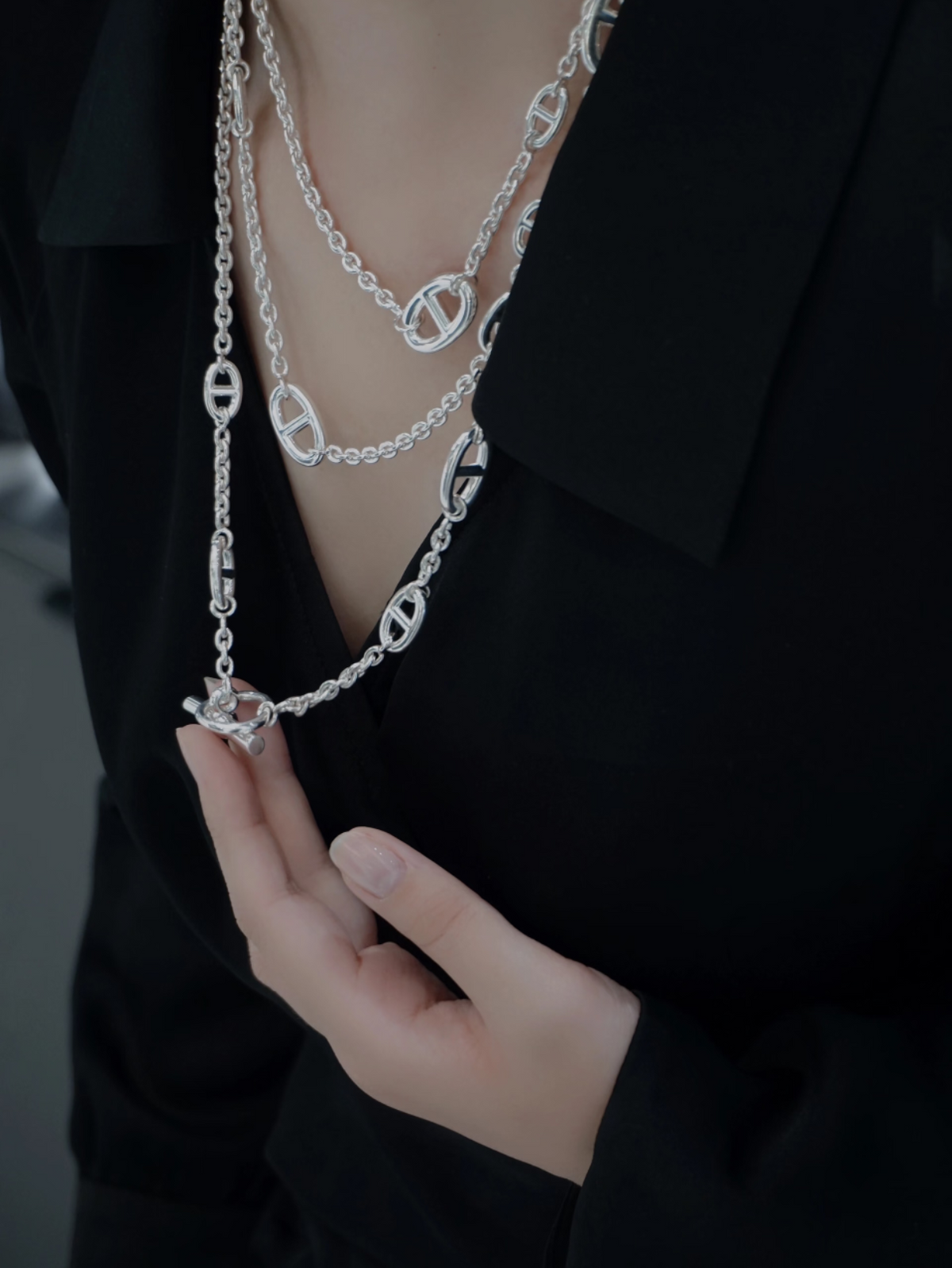 [⭐Veyra]Classic Silver Sweater Chain