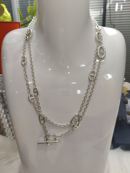[⭐Veyra]Classic Silver Sweater Chain