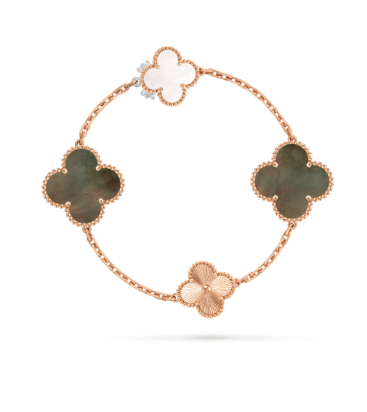 [⭐Veyra]DETACHABLE CLOVER 15(11+4) FLOWER SILVER NECKLACE SET