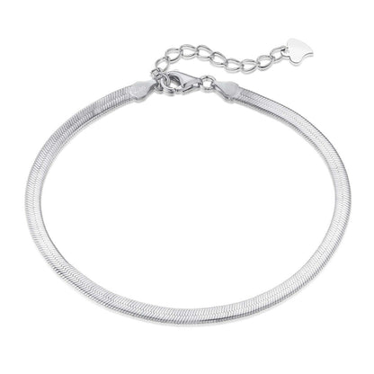 [⭐Lucky Jewelry]Flat Snake Bone Chain Blade Necklace