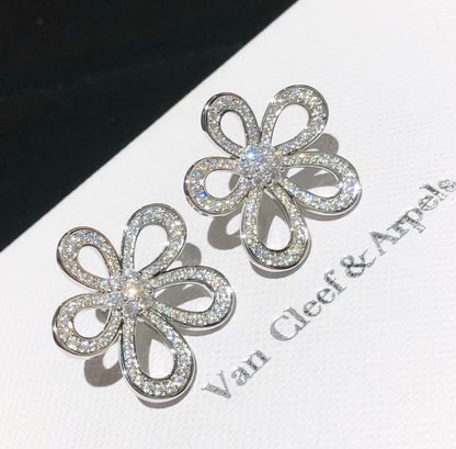 [⭐Veyra]FLOWERLACE EARRINGS FULL DIAMONDS