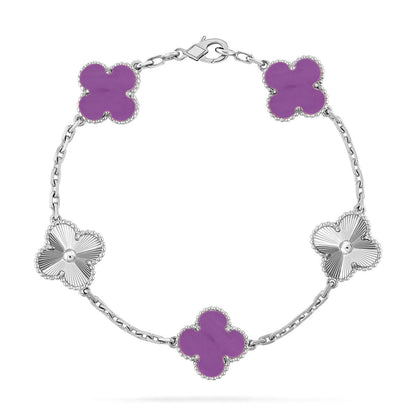 [⭐Veyra] CLOVER 5 MOTIF VIOLET BRACELET COLLECTION