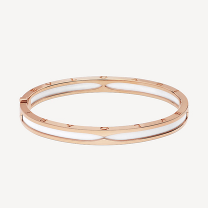 [⭐Veyra]ZERO 1 PINK GOLD WITH WHITE CERAMIC BRACELET