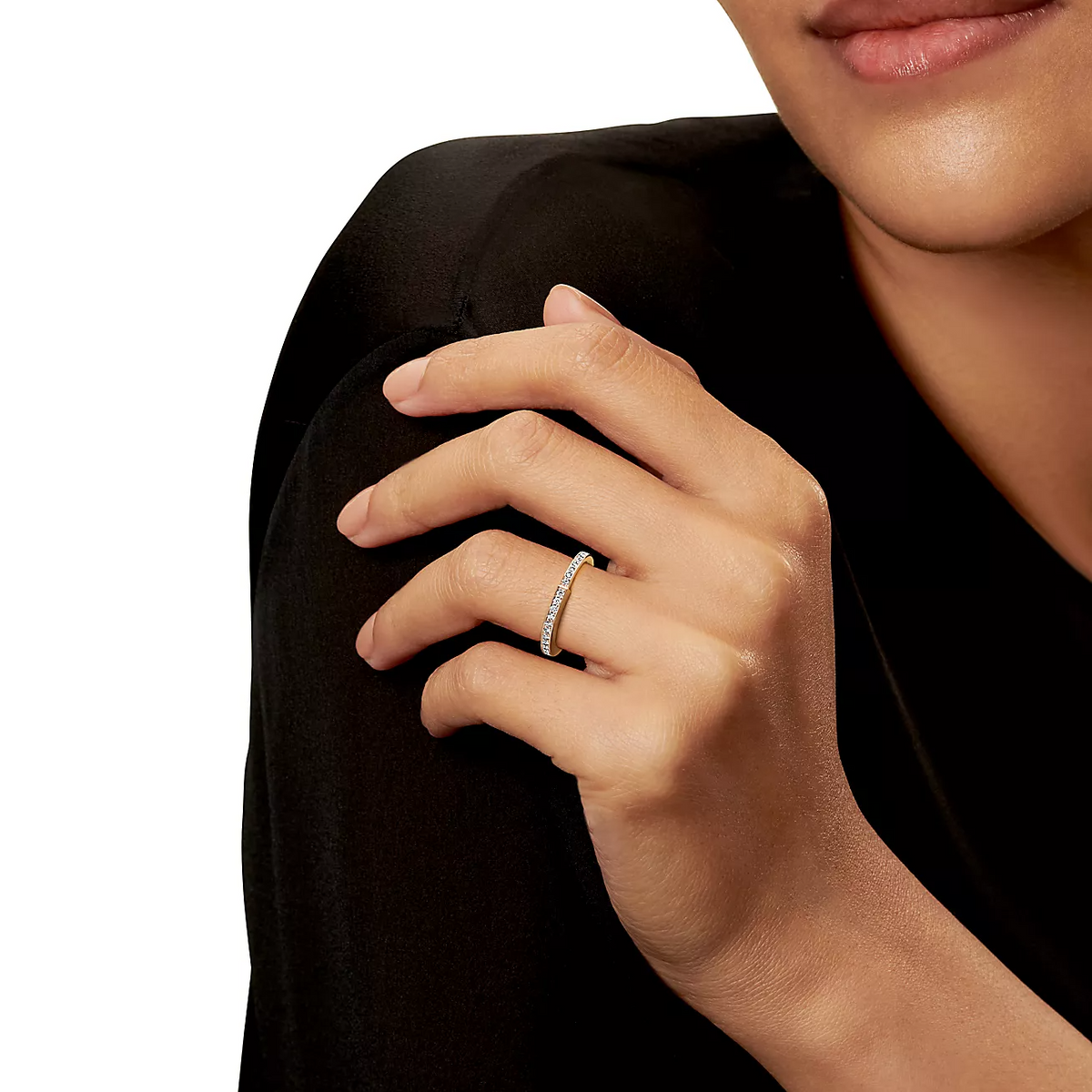 [⭐Veyra Jewels]LOCK RING GOLD DIAMOND PAVED