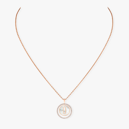 [⭐Veyra]Demo MOVE 1 DIAMOND WHITE MOTHER OF PEARL PINK GOLD DIAMOND NECKLACE