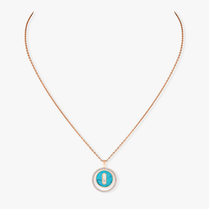 [⭐Veyra]Demo MOVE 1 DIAMOND TURQUOISE PINK GOLD DIAMOND NECKLACE