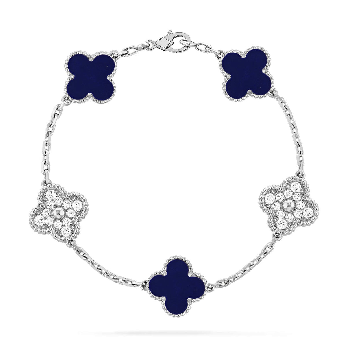 [⭐Veyra]CLOVER 5 MOTIF LAPIS LAZULI BRACELET COLLECTION