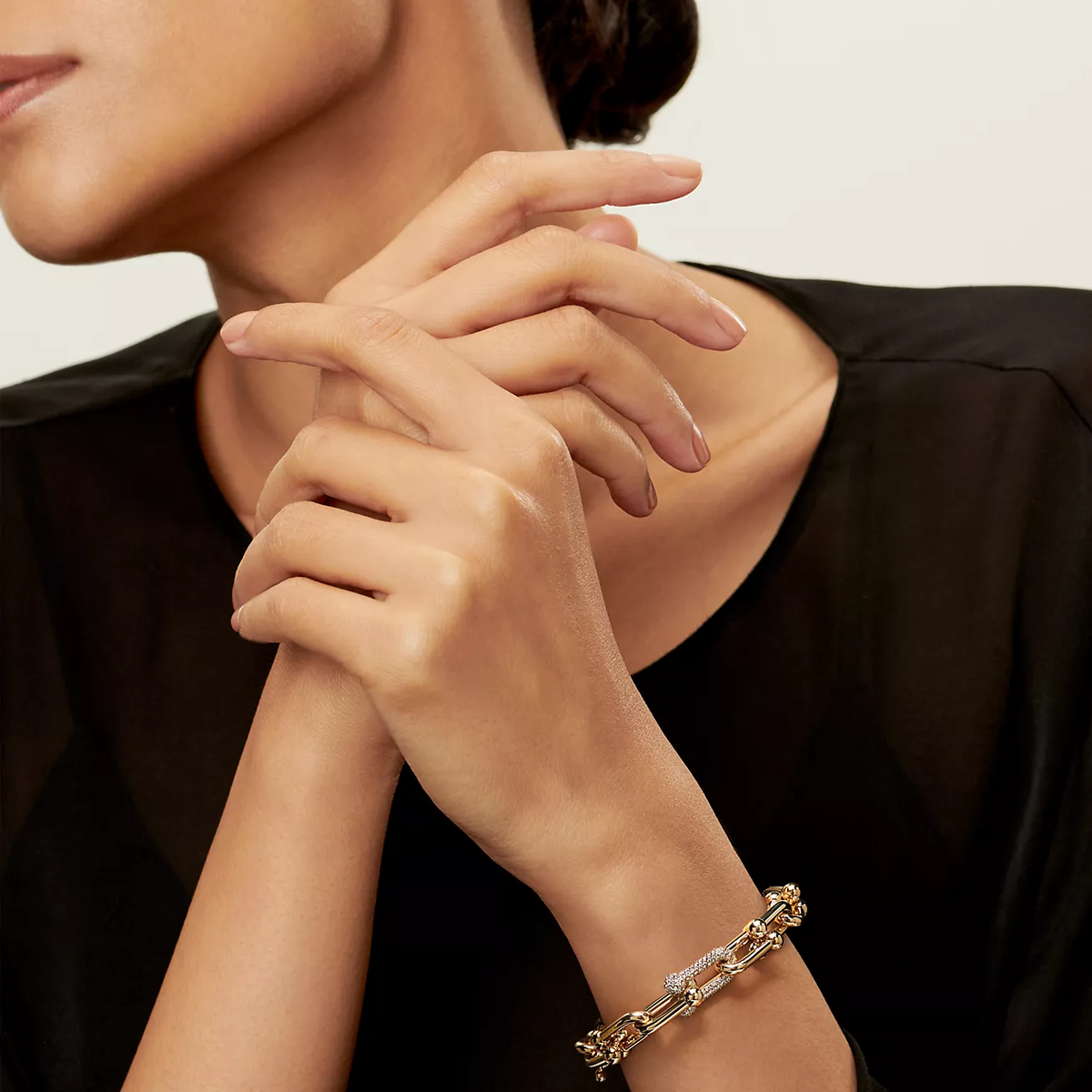 [⭐Veyra Jewels]HARDWEAR LARGE LINK GOLD DIAMOND BRACELET