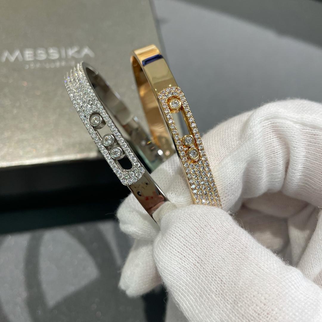 [⭐Veyra]Move Noa Rose Gold Pavé Diamond Bangle Bracelet