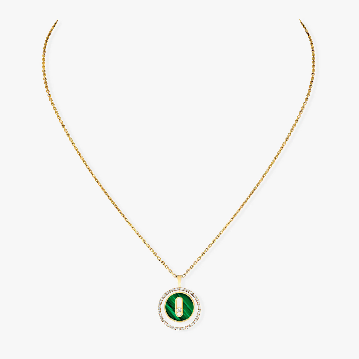 [⭐Veyra]Demo MOVE 1 DIAMOND MALACHITE GOLD DIAMOND NECKLACE