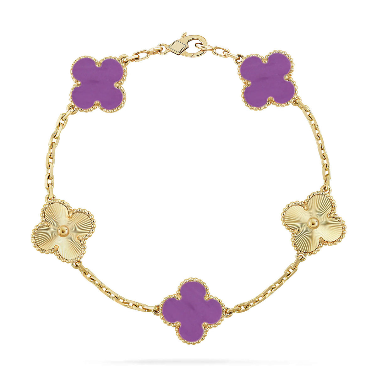 [⭐Veyra] CLOVER 5 MOTIF VIOLET BRACELET COLLECTION