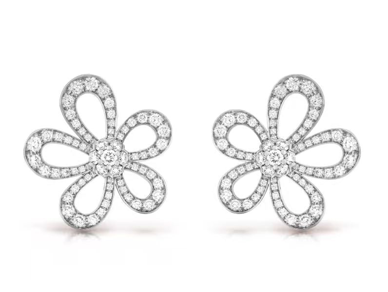 [⭐Veyra]FLOWERLACE EARRINGS FULL DIAMONDS
