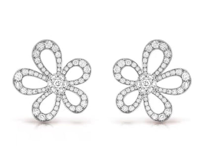 [⭐Veyra]FLOWERLACE EARRINGS FULL DIAMONDS