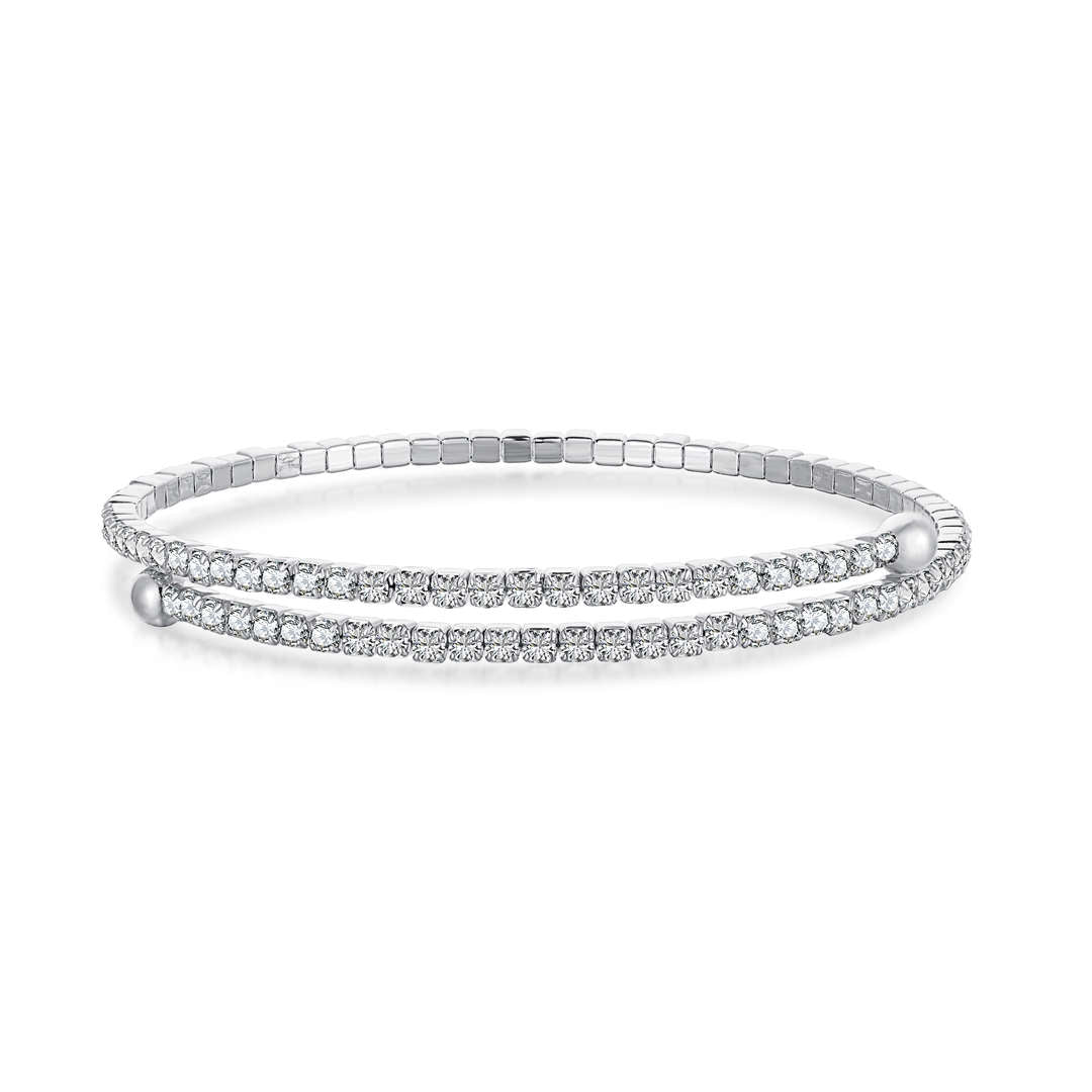 [⭐Lucky Jewelry]Row of Diamonds Round Fashion Bracelet