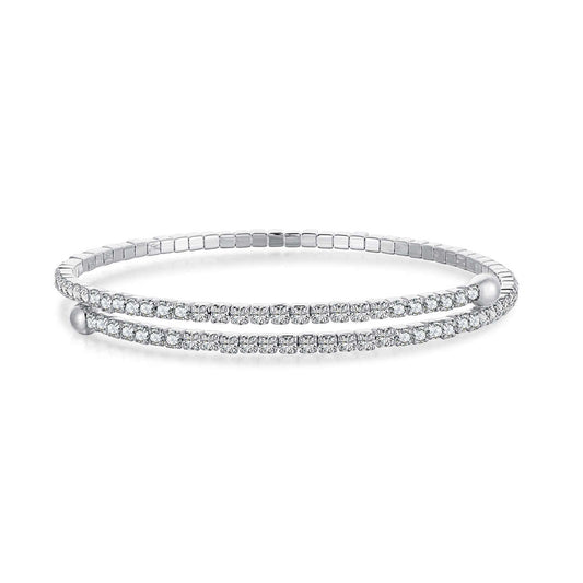 [⭐Lucky Jewelry]Row of Diamonds Round Fashion Bracelet