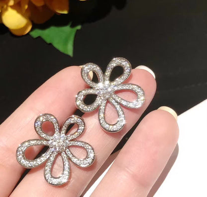 [⭐Veyra]FLOWERLACE EARRINGS FULL DIAMONDS