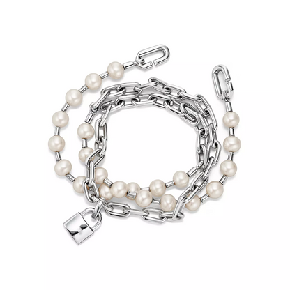 [⭐Veyra Jewels]PEARL LOCK SILVER BRACELET