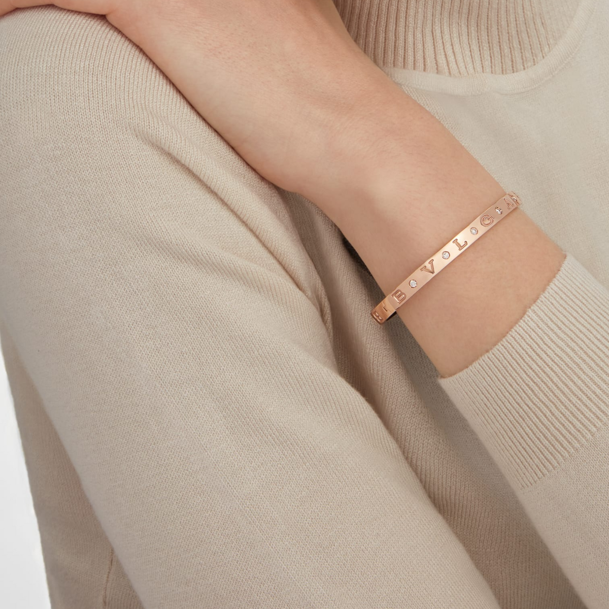 [⭐Veyra]ZERO 1 PINK GOLD 12 DIAMONDS BRACELET