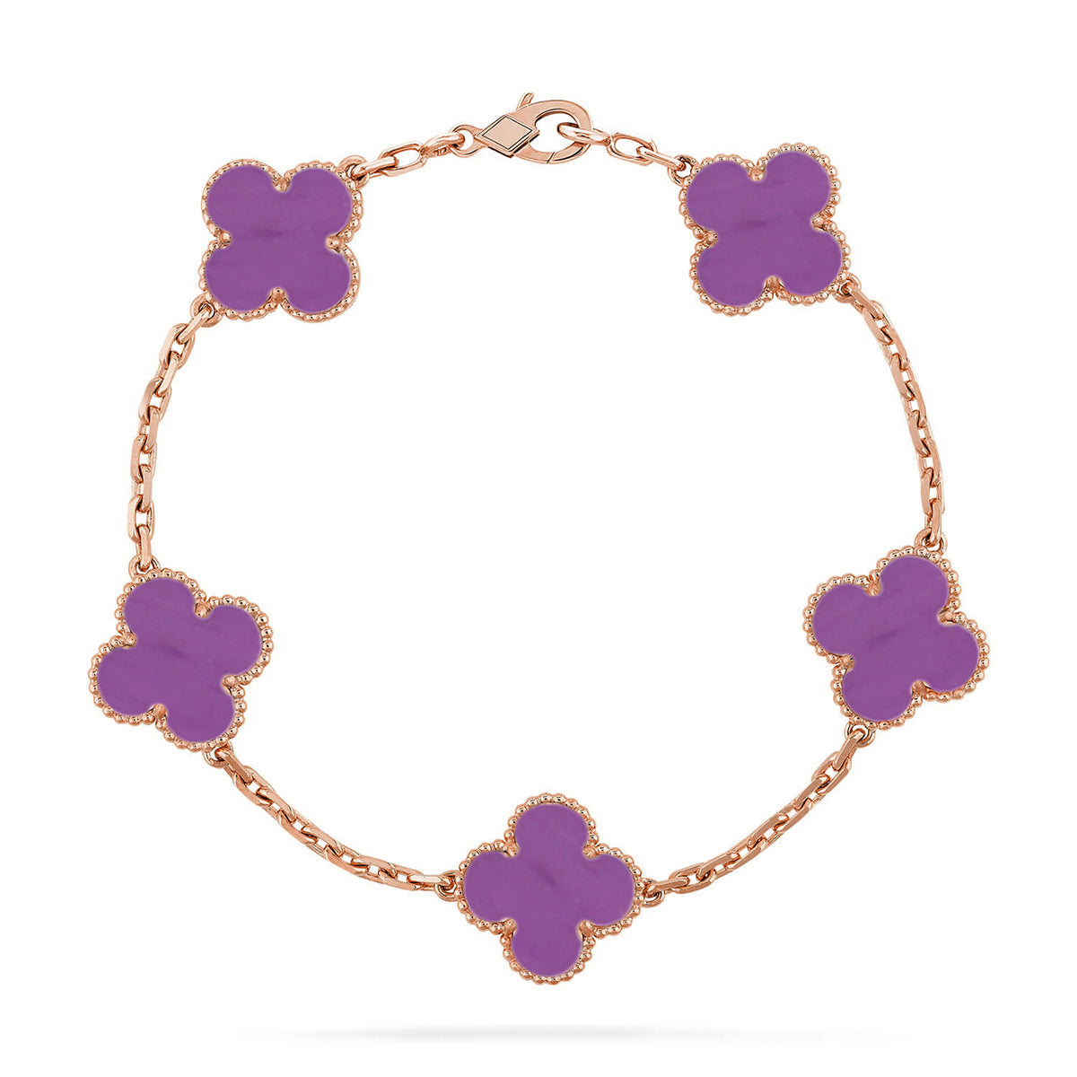 [⭐Veyra] CLOVER 5 MOTIF VIOLET BRACELET COLLECTION