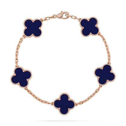 [⭐Veyra]CLOVER 5 MOTIF LAPIS LAZULI BRACELET COLLECTION