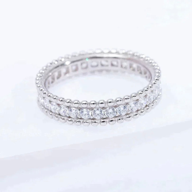 [⭐Veyra]PERLEE DIAMOND SILVER RING