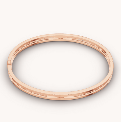 [⭐Veyra]ZERO 1 SPIRAL LOGO PINK GOLD BRACELET