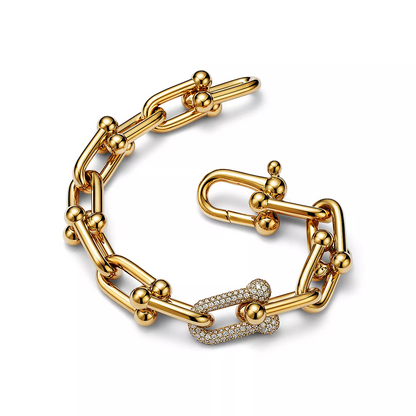 [⭐Veyra Jewels]HARDWEAR LARGE LINK GOLD DIAMOND BRACELET