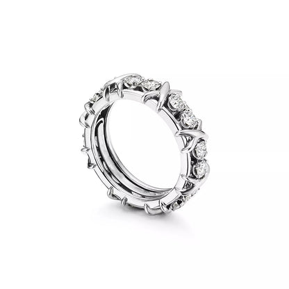 [⭐Veyra Jewels]SIXTEEN STONE SILVER RING