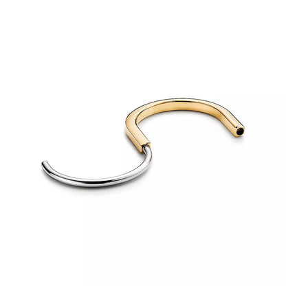 [⭐Veyra Jewels]LOCK BRACELET YELLOW AND WHITE GOLD