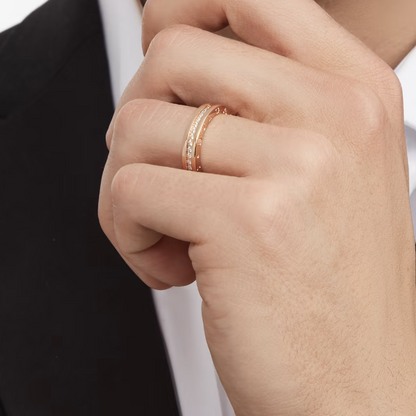 [⭐Veyra]ZERO 1 ONE-BAND PAVED DIAMONDS ON THE SPIRAL RING