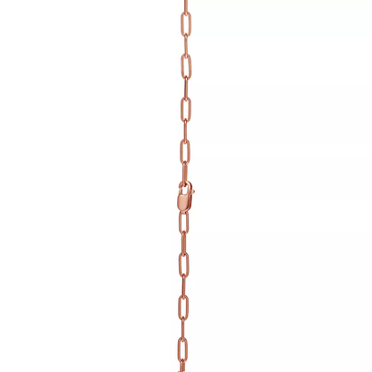 [⭐Veyra Jewels]LOCK MEDIUM PENDANT PINK DIAMOND PINK GOLD NECKLACE