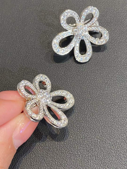 [⭐Veyra]FLOWERLACE EARRINGS FULL DIAMONDS