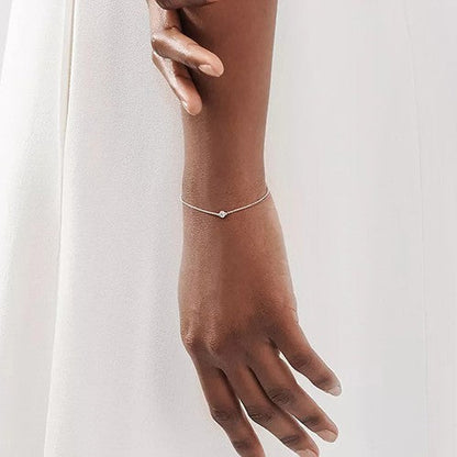 [⭐Veyra Jewels]DIAMOND STERLING SILVER AQUAMARINE BUBBLE BRACELET