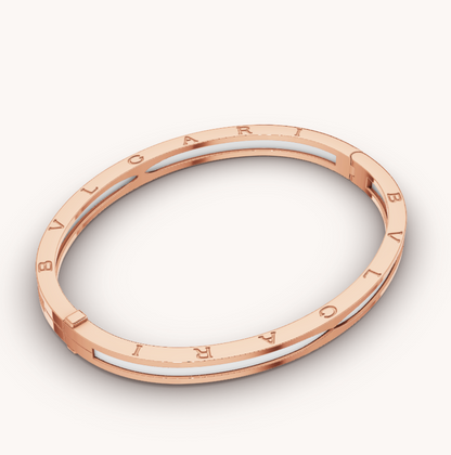 [⭐Veyra]ZERO 1 PINK GOLD WITH WHITE CERAMIC BRACELET