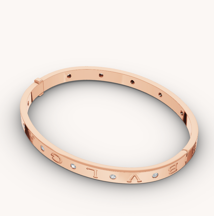 [⭐Veyra]ZERO 1 PINK GOLD 12 DIAMONDS BRACELET