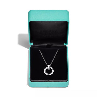 [⭐Veyra Jewels]T CIRCLE PENDENT SILVER NECKLACE