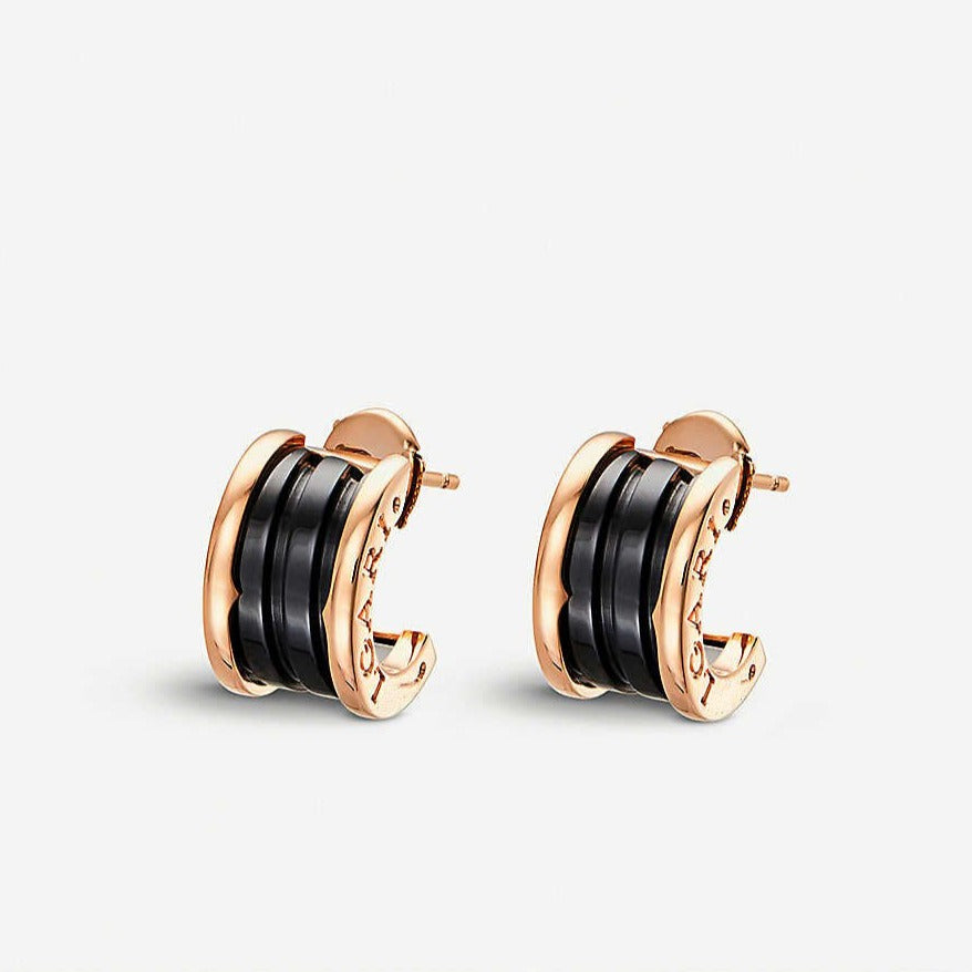 [⭐Veyra]ZERO 1 PINK GOLD CERAMIC EARRINGS