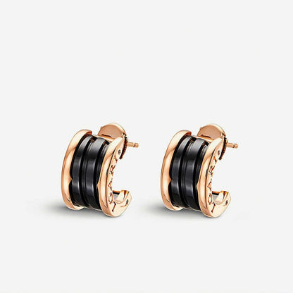 [⭐Veyra]ZERO 1 PINK GOLD CERAMIC EARRINGS