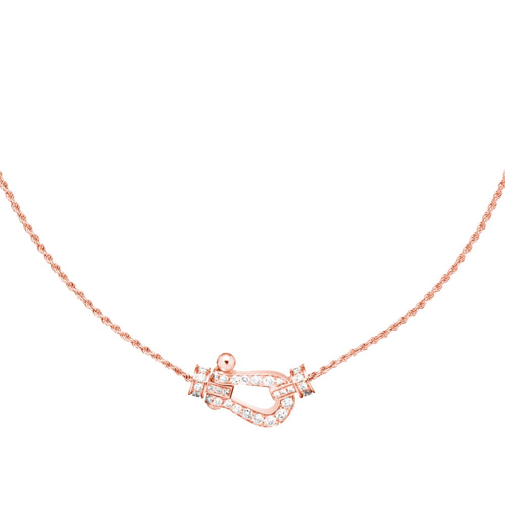 [⭐Veyra]FORCE 10 PINK GOLD DIAMOND NECKLACE