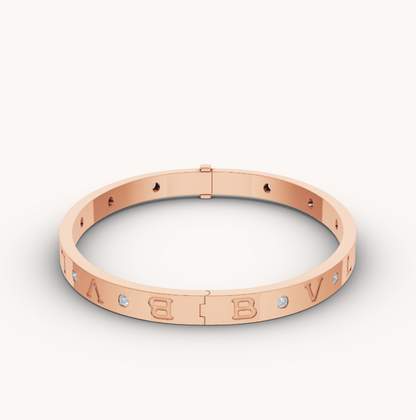 [⭐Veyra]ZERO 1 PINK GOLD 12 DIAMONDS BRACELET