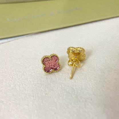 [⭐Veyra]2026 NEW MINI CLOVER 1 MOTIF  BUBBLE PINK ENAMEL