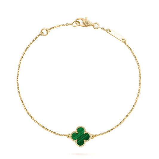 [⭐Veyra]CLOVER BRACELET MALACHITE 1 MOTIF