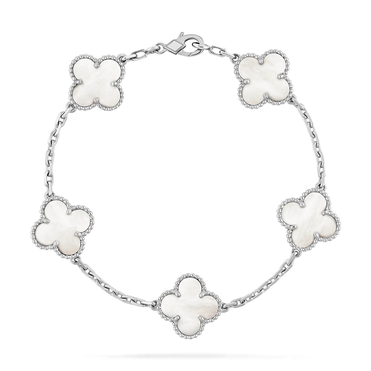[⭐Veyra]CLOVER WHITE PEARL MOP 5 MOTIF BRACELET COLLECTION