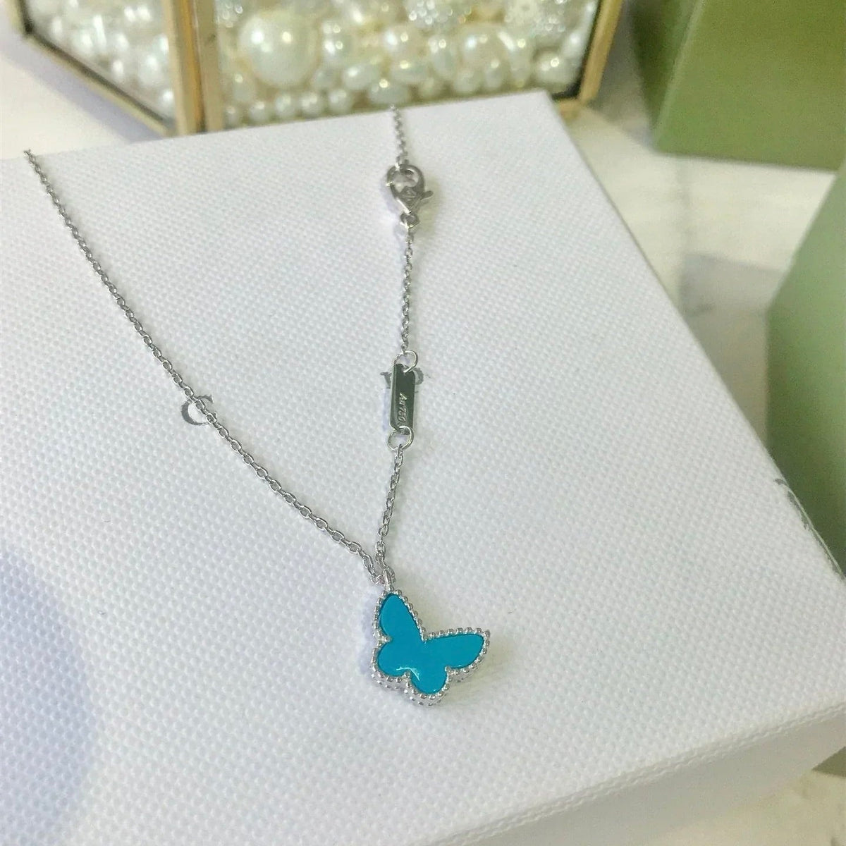 [⭐Veyra]BUTTERFLY TURQUOISE BUTTERFLY BRACELET SILVER