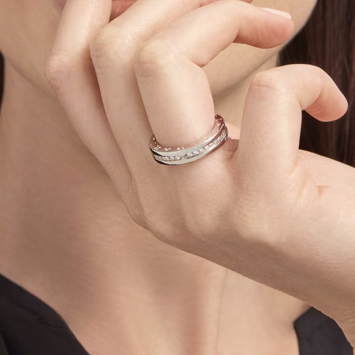 [⭐Veyra]ZERO 1 ONE-BAND PAVED DIAMONDS ON THE SPIRAL RING
