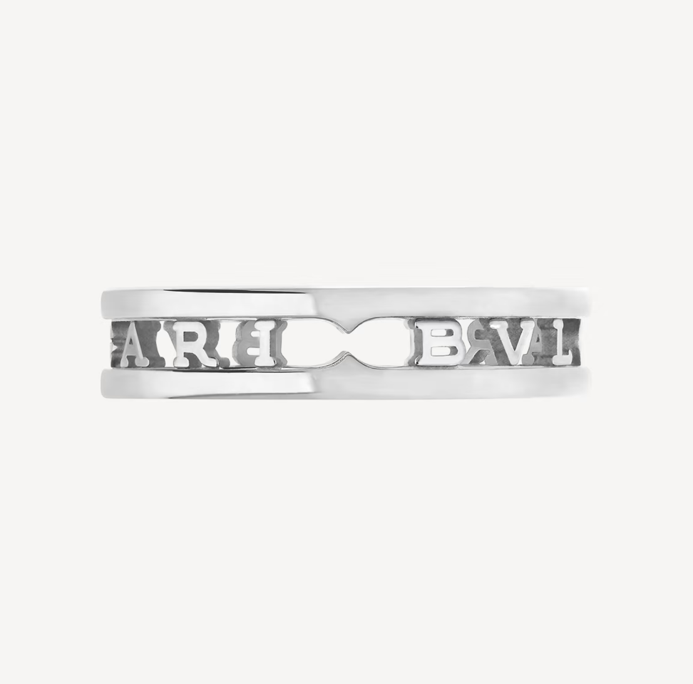 [⭐Veyra]ZERO 1 ONE-BAND WITH OPENWORK LOGO SPIRAL RING