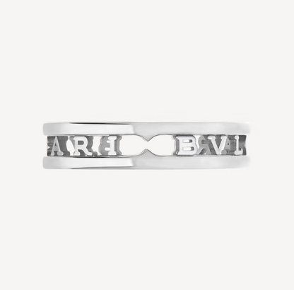 [⭐Veyra]ZERO 1 ONE-BAND WITH OPENWORK LOGO SPIRAL RING