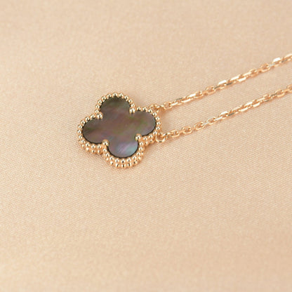 [⭐Veyra]CLOVER 15MM  GRAY MOTHER OF PEARL NECKLACE