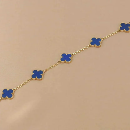 [⭐Veyra] CLOVER 5 MOTIF BLUE AGATE BRACELET COLLECTION